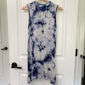 High Neck Tie Dye Dress